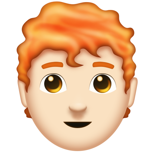 Man: Light Skin Tone, Red Hair, the design in this release