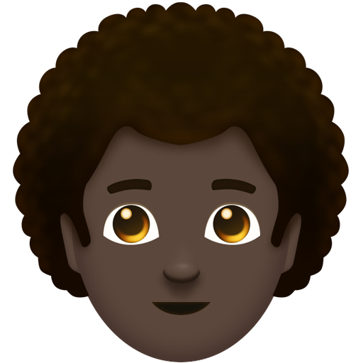 Man: Dark Skin Tone, Curly Hair, the design in this release