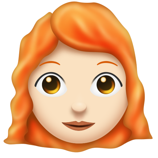 Woman: Light Skin Tone, Red Hair, the design in this release