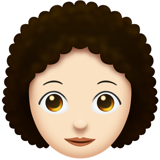 Woman: Light Skin Tone, Curly Hair, the design in this release
