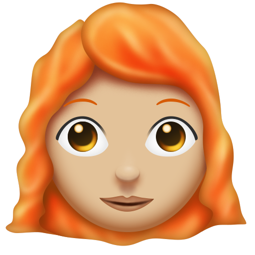 Woman: Medium-Light Skin Tone, Red Hair, the design in this release