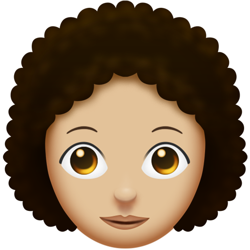 Woman: Medium-Light Skin Tone, Curly Hair, the design in this release