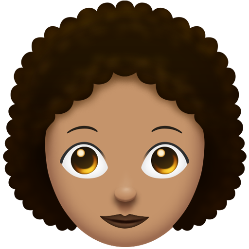 Woman: Medium Skin Tone, Curly Hair, the design in this release