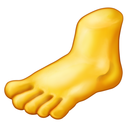 Foot as drawn by Emojipedia in 11.0