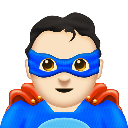 Man Superhero: Light Skin Tone, the design in this release