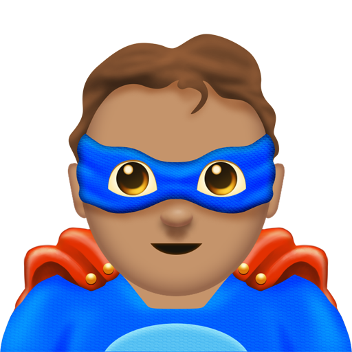 Man Superhero: Medium Skin Tone, the design in this release