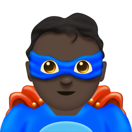 Man Superhero: Dark Skin Tone, the design in this release