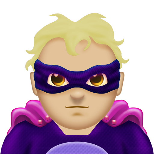 Man Supervillain: Medium-Light Skin Tone, the design in this release