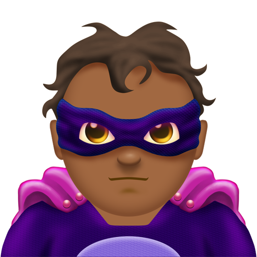 Man Supervillain: Medium-Dark Skin Tone, the design in this release