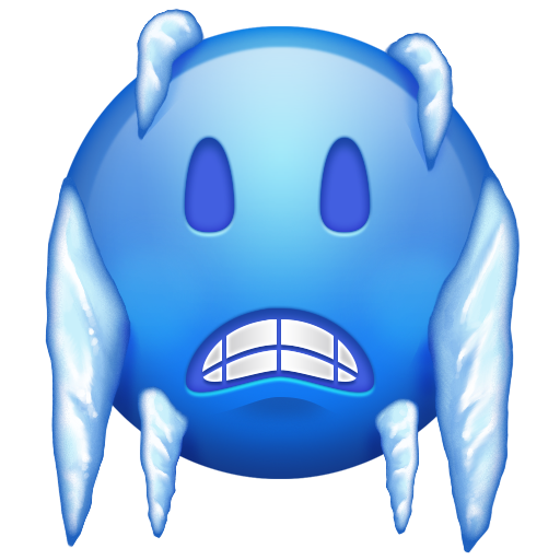 Cold Face as drawn by Emojipedia in 11.1
