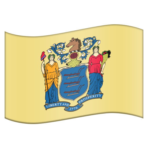 Flag for New Jersey (US-NJ) as rendered by Emojipedia