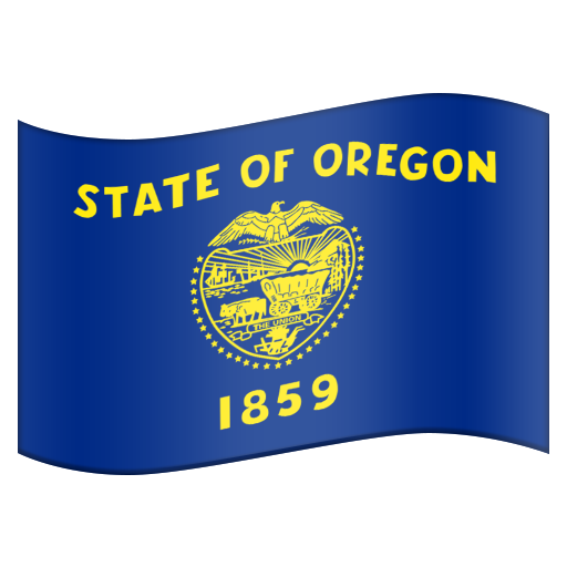 Flag for Oregon (US-OR) as rendered by Emojipedia