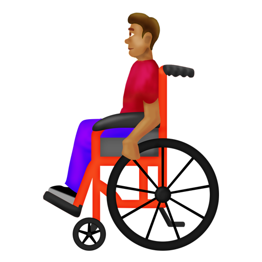 Man in Manual Wheelchair: Medium Skin Tone, the design in this release