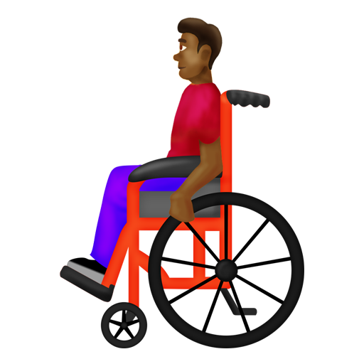 Man in Manual Wheelchair: Medium-Dark Skin Tone, the design in this release