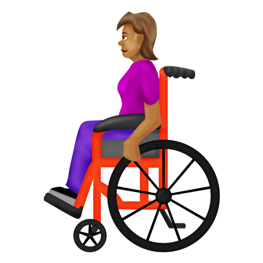 Woman in Manual Wheelchair: Medium Skin Tone, the design in this release