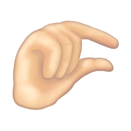 Pinching Hand: Light Skin Tone, the design in this release
