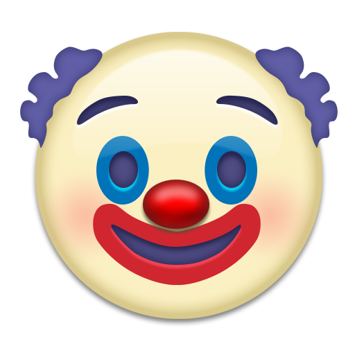 faccina pagliaccio as rendered by Emojipedia