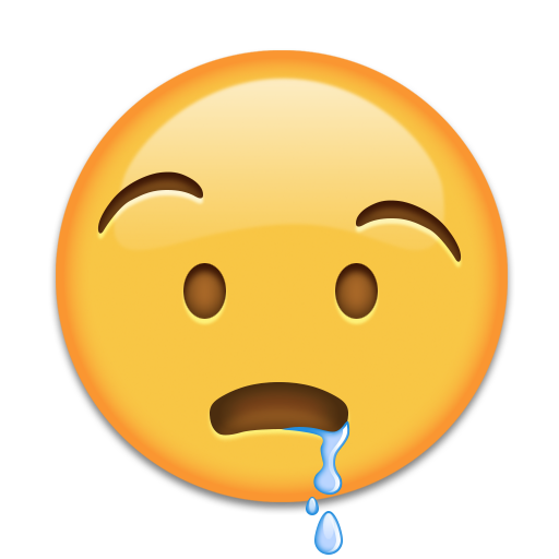 rosto babando as rendered by Emojipedia