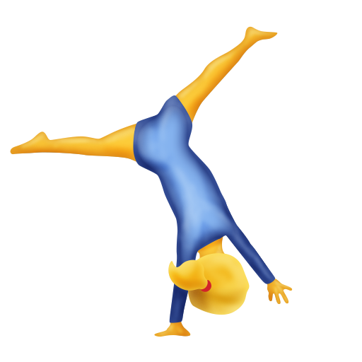 person cartwheeling as rendered by Emojipedia
