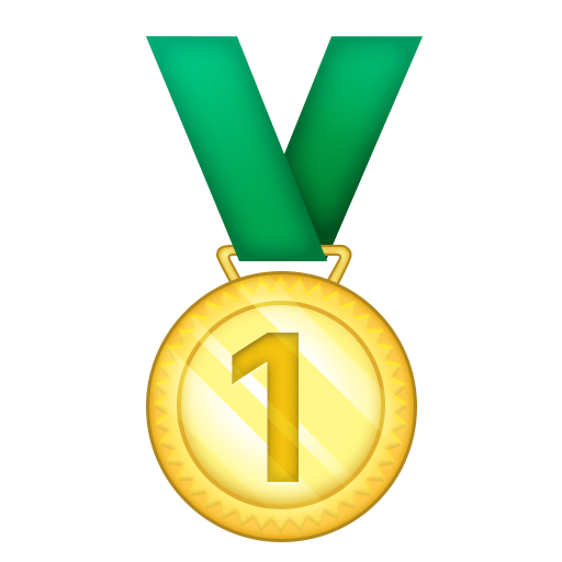1st place medal as rendered by Emojipedia