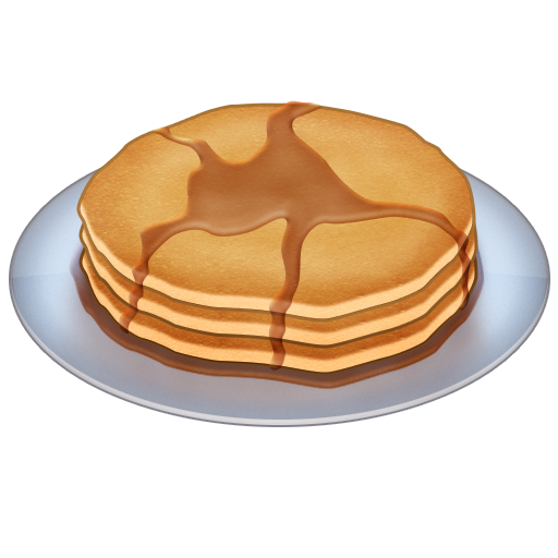pancakes as rendered by Emojipedia