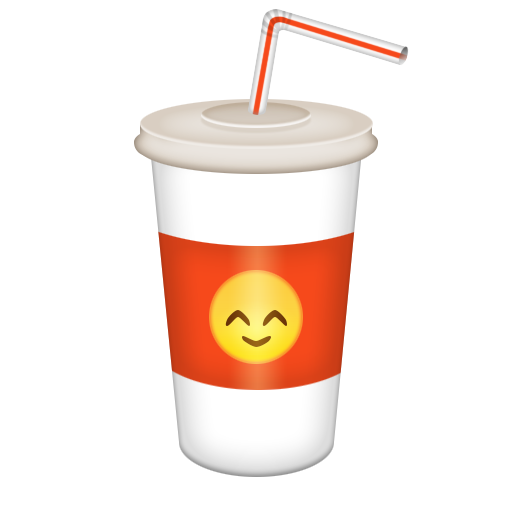 cup with straw as rendered by Emojipedia
