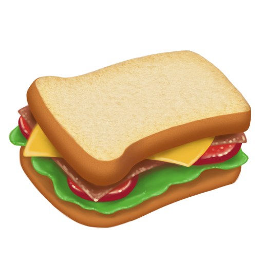 sandwich as rendered by Emojipedia