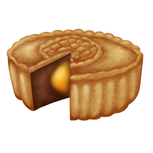 moon cake as rendered by Emojipedia