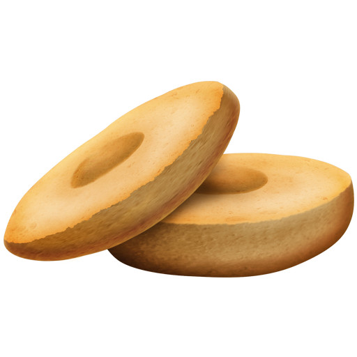 bagel as rendered by Emojipedia