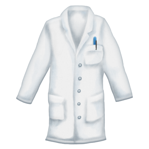 Laborkittel as rendered by Emojipedia