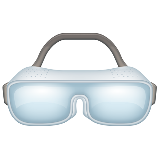نظارة واقية as rendered by Emojipedia