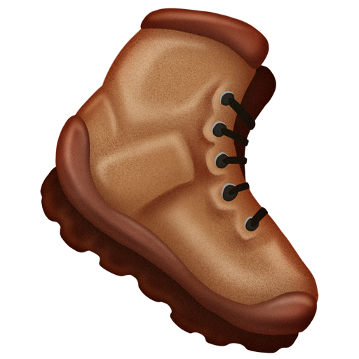 hiking boot as rendered by Emojipedia