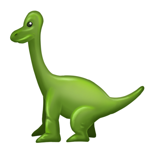 sauropod as rendered by Emojipedia