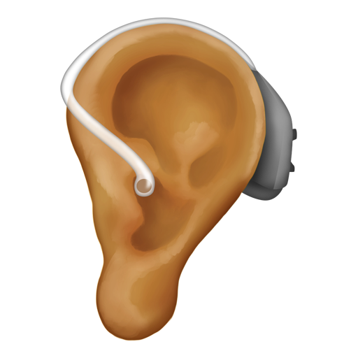 Ear with Hearing Aid: Medium Skin Tone, the design in this release