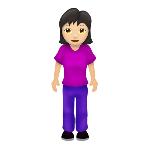 Woman Standing: Light Skin Tone, the design in this release
