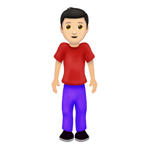 Man Standing: Light Skin Tone, the design in this release