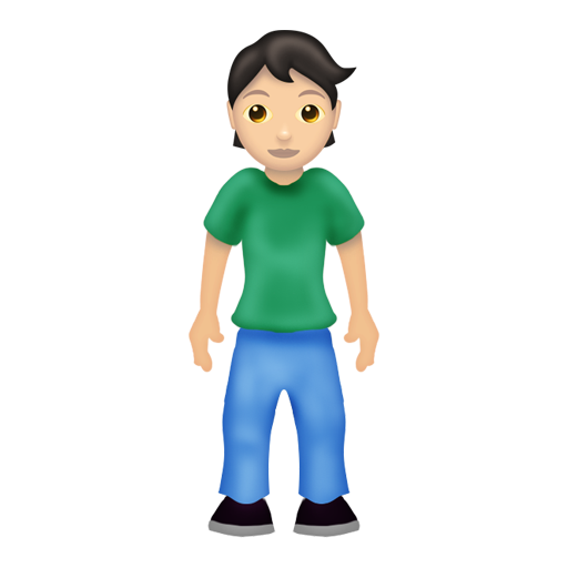 Person Standing: Light Skin Tone, the design in this release