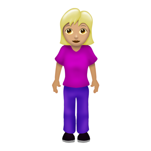 Woman Standing: Medium-Light Skin Tone, the design in this release