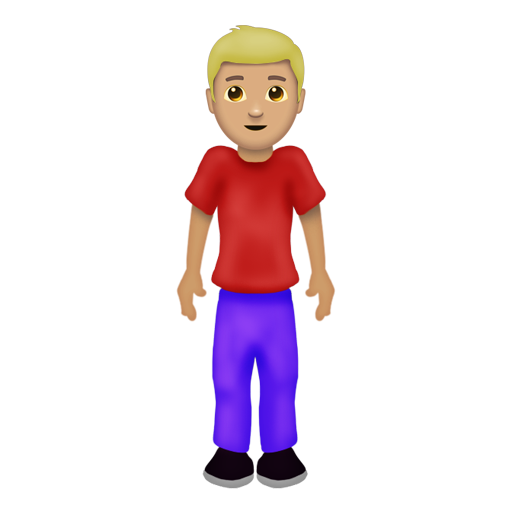 Man Standing: Medium-Light Skin Tone, the design in this release