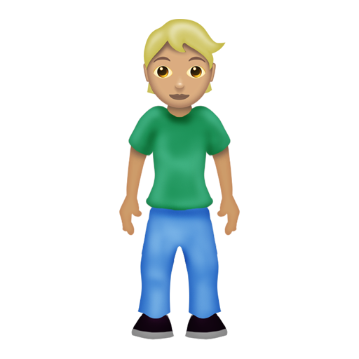 Person Standing: Medium-Light Skin Tone, the design in this release