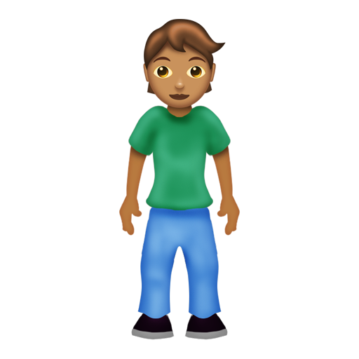 Person Standing: Medium Skin Tone, the design in this release
