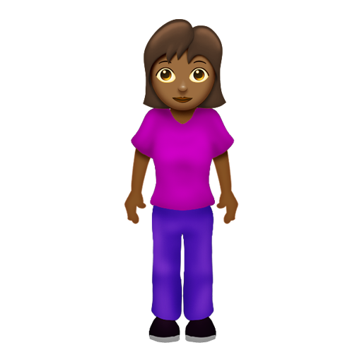 Woman Standing: Medium-Dark Skin Tone, the design in this release