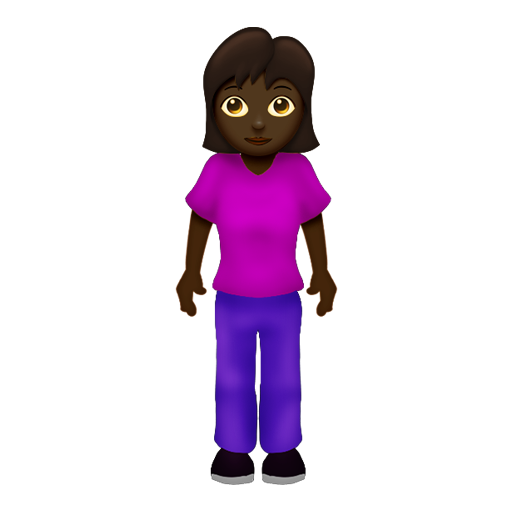 Woman Standing: Dark Skin Tone, the design in this release