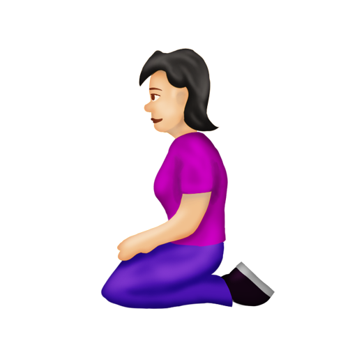 Woman Kneeling: Light Skin Tone, the design in this release