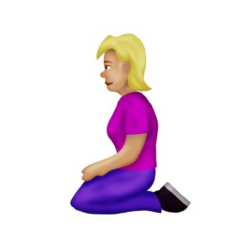 Woman Kneeling: Medium-Light Skin Tone, the design in this release