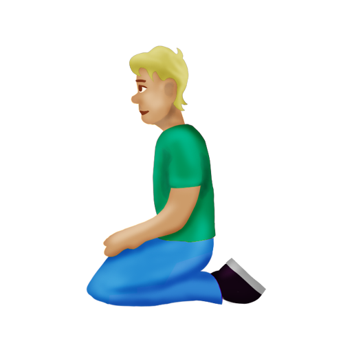 Person Kneeling: Medium-Light Skin Tone, the design in this release