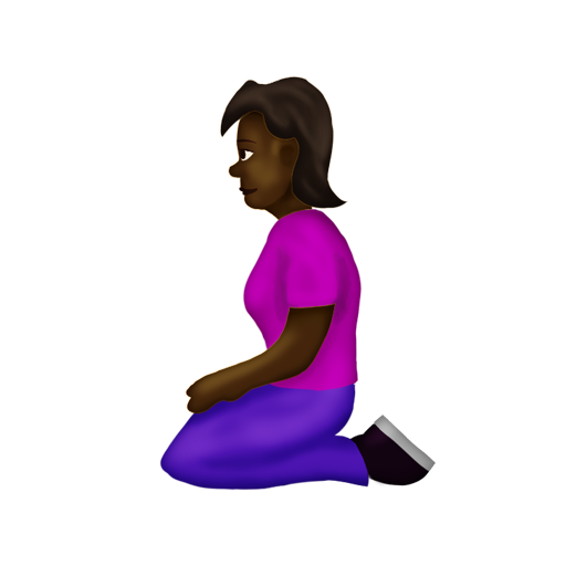 Woman Kneeling: Dark Skin Tone, the design in this release