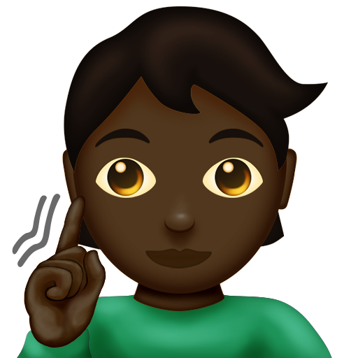 Deaf Person: Dark Skin Tone, the design in this release