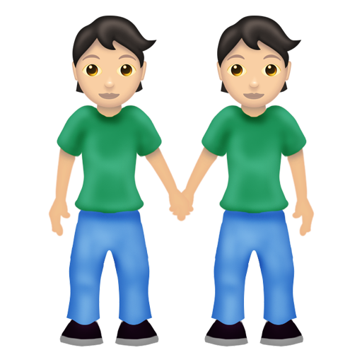 People Holding Hands: Light Skin Tone, the design in this release