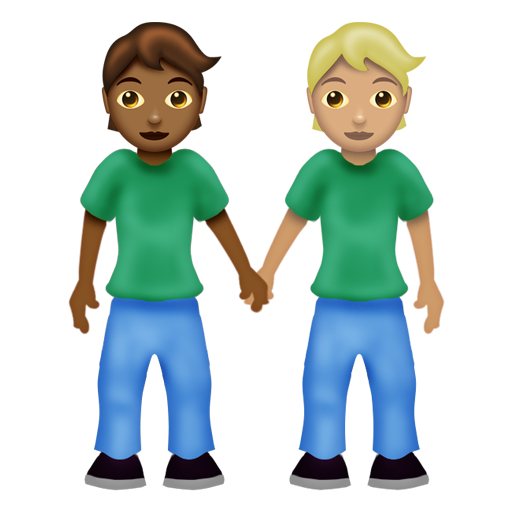 People Holding Hands: Medium-Dark Skin Tone, Medium-Light Skin Tone, the design in this release